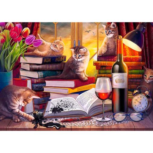 Puzzle Trefl Una Velada Felina de 2000 Piezas