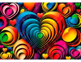 Puzzle Yazz Corazón Colorido de 1000 Piezas