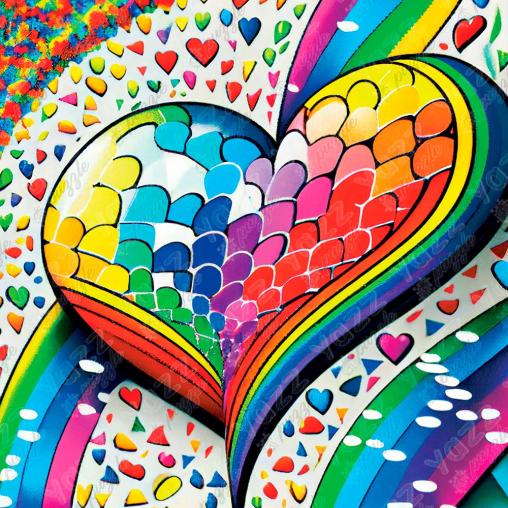 Puzzle Yazz Corazón Mosaico de 1023 Piezas