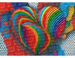 Puzzle Yazz Corazon Arcoiris de 1000 Piezas